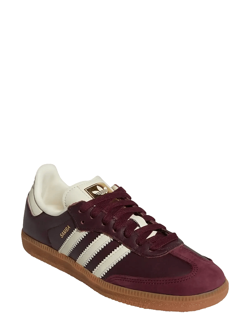 adidas Originals - SAMBA OG W - låga sneakers - maroon/crewht/goldmt - 0