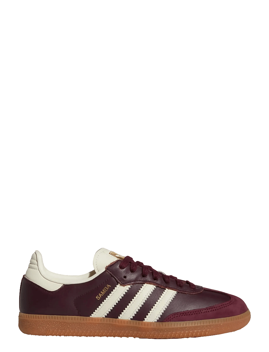 adidas Originals - SAMBA OG W - lave sneakers - maroon/crewht/goldmt - 1