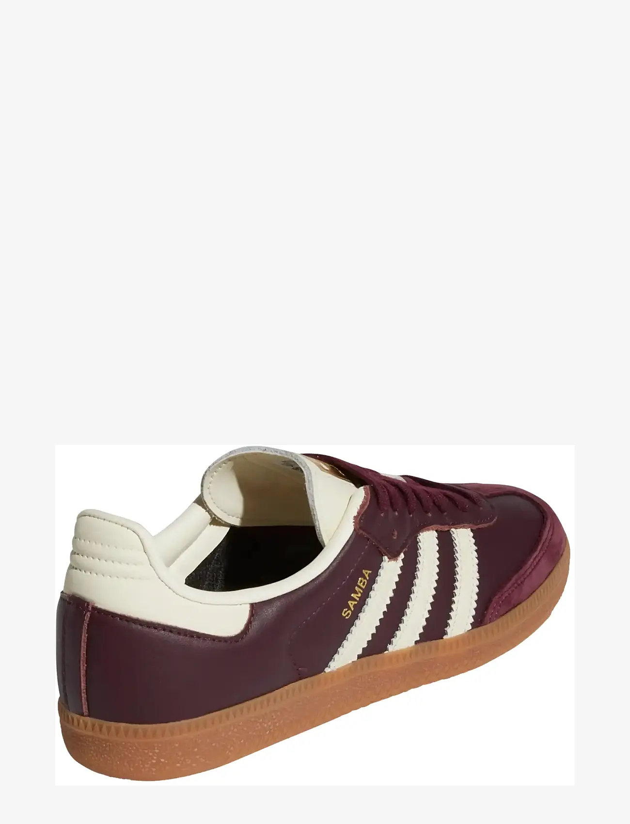 adidas Originals - SAMBA OG W - låga sneakers - maroon/crewht/goldmt - 3