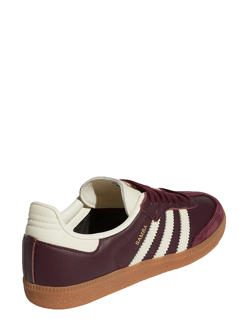 adidas Originals - SAMBA OG W - låga sneakers - maroon/crewht/goldmt - 3