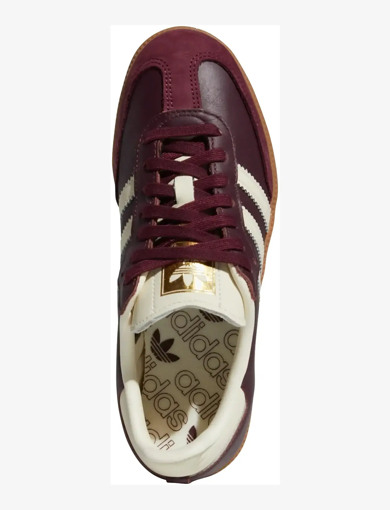 adidas Originals - SAMBA OG W - låga sneakers - maroon/crewht/goldmt - 4