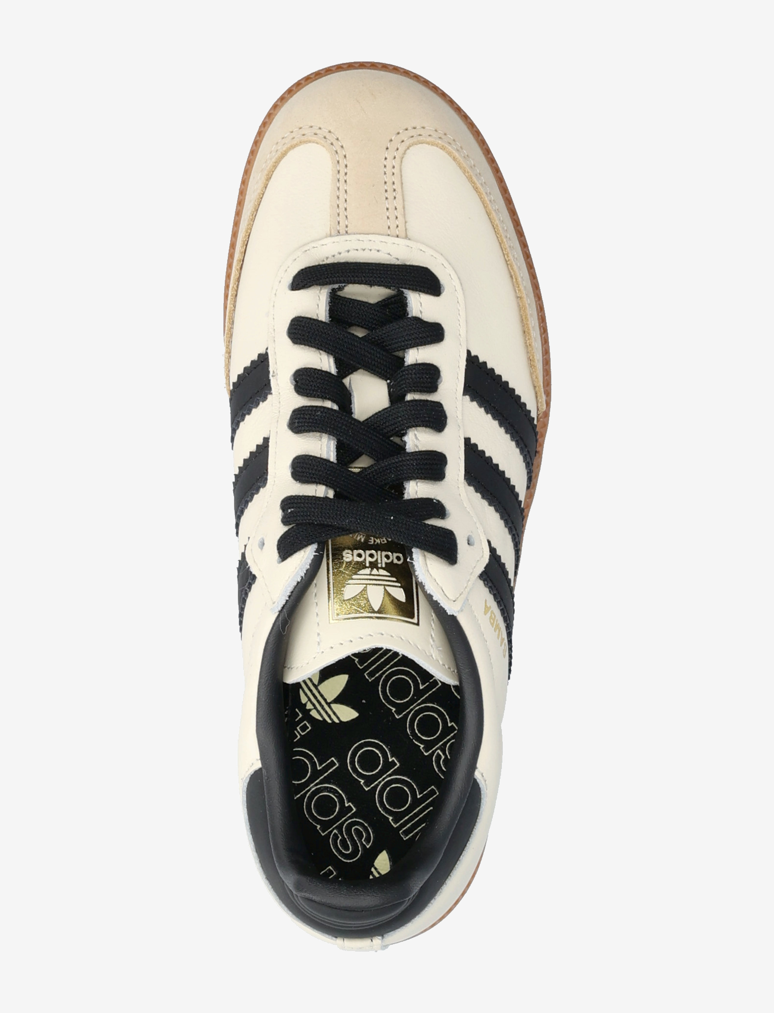 adidas Originals - SAMBA OG W - lave sneakers - crewht/cblack/sanstr - 3