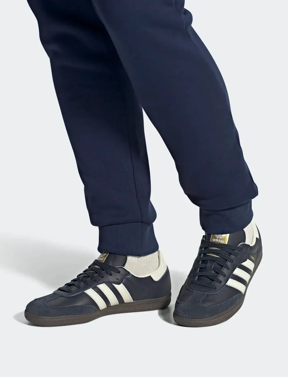 adidas Originals - SAMBA OG - laisvalaikio batai žemu aulu - ntnavy/cwhite/gum5 - 0