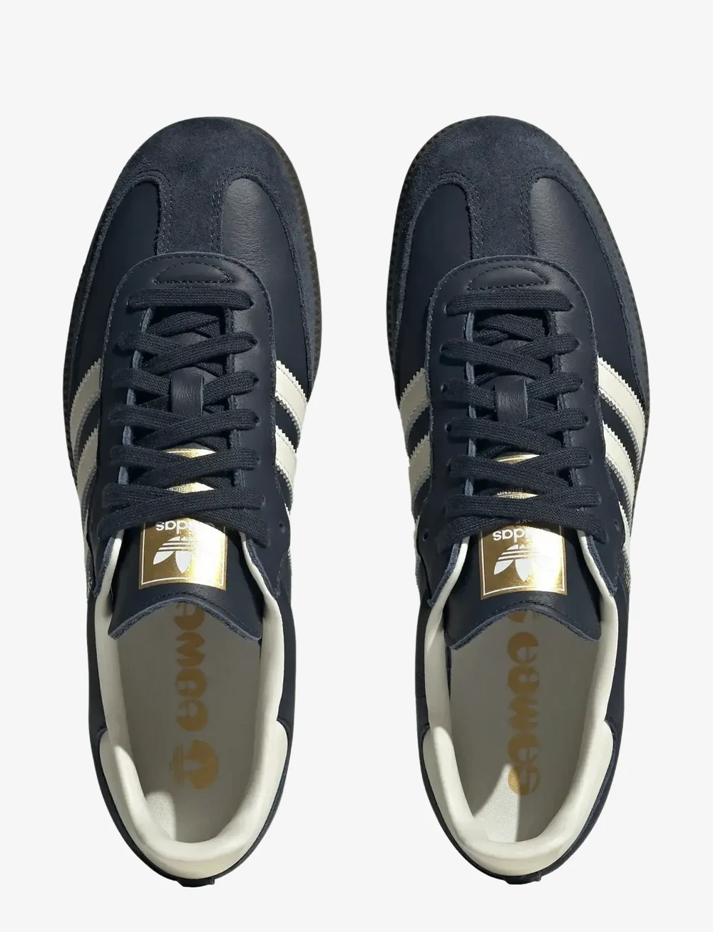 adidas Originals - SAMBA OG - laisvalaikio batai žemu aulu - ntnavy/cwhite/gum5 - 5