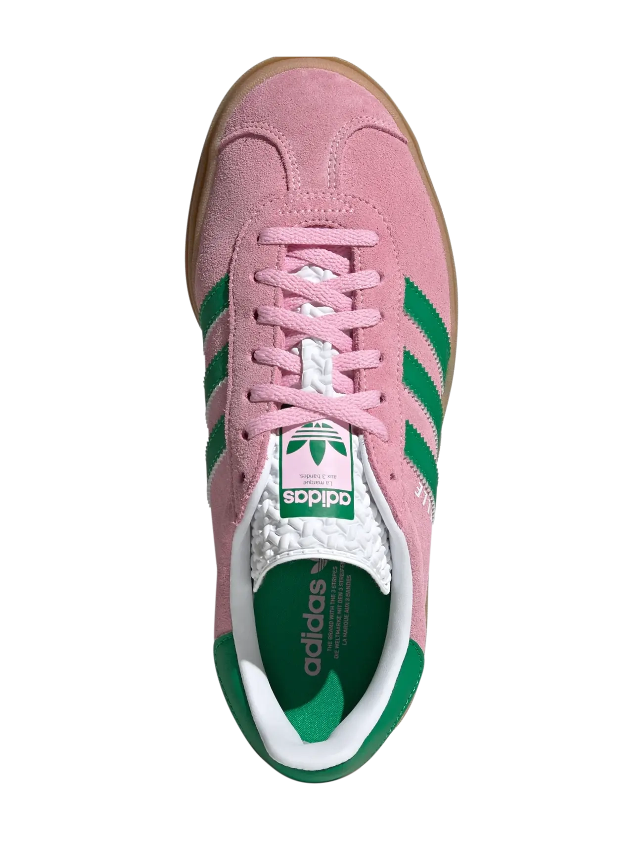 adidas Originals - GAZELLE BOLD W - chunky sneakers - trupnk/green/ftwwht - 5