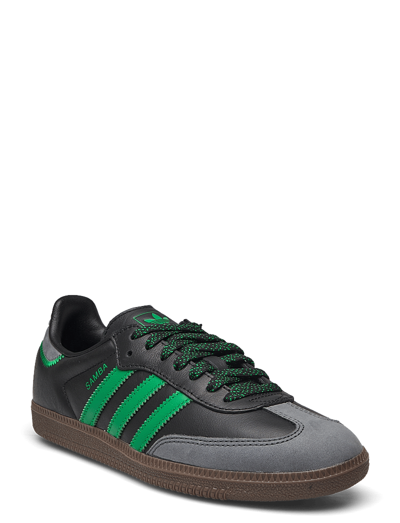 adidas Originals - SAMBA OG W - låga sneakers - cblack/green/gresix - 0