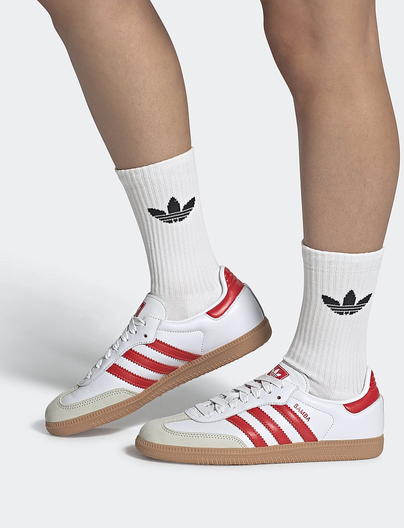 adidas Originals - SAMBA OG W - låga sneakers - ftwwht/solred/owhite - 0