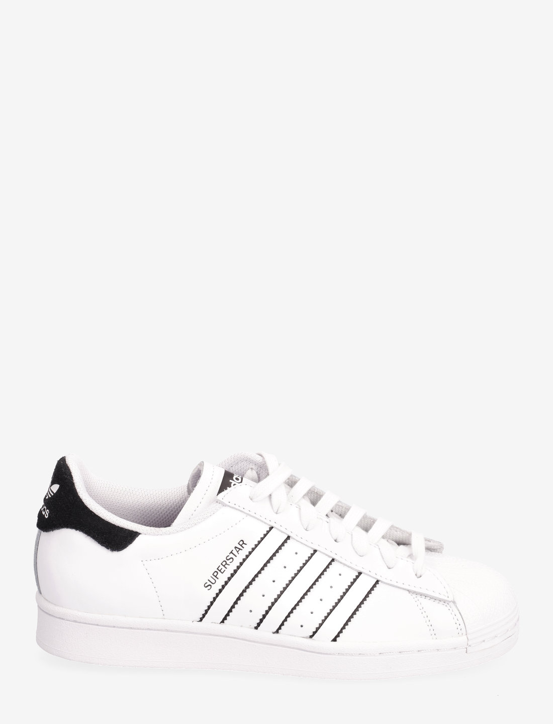 Adidas originals superstar white top & black trainers womens