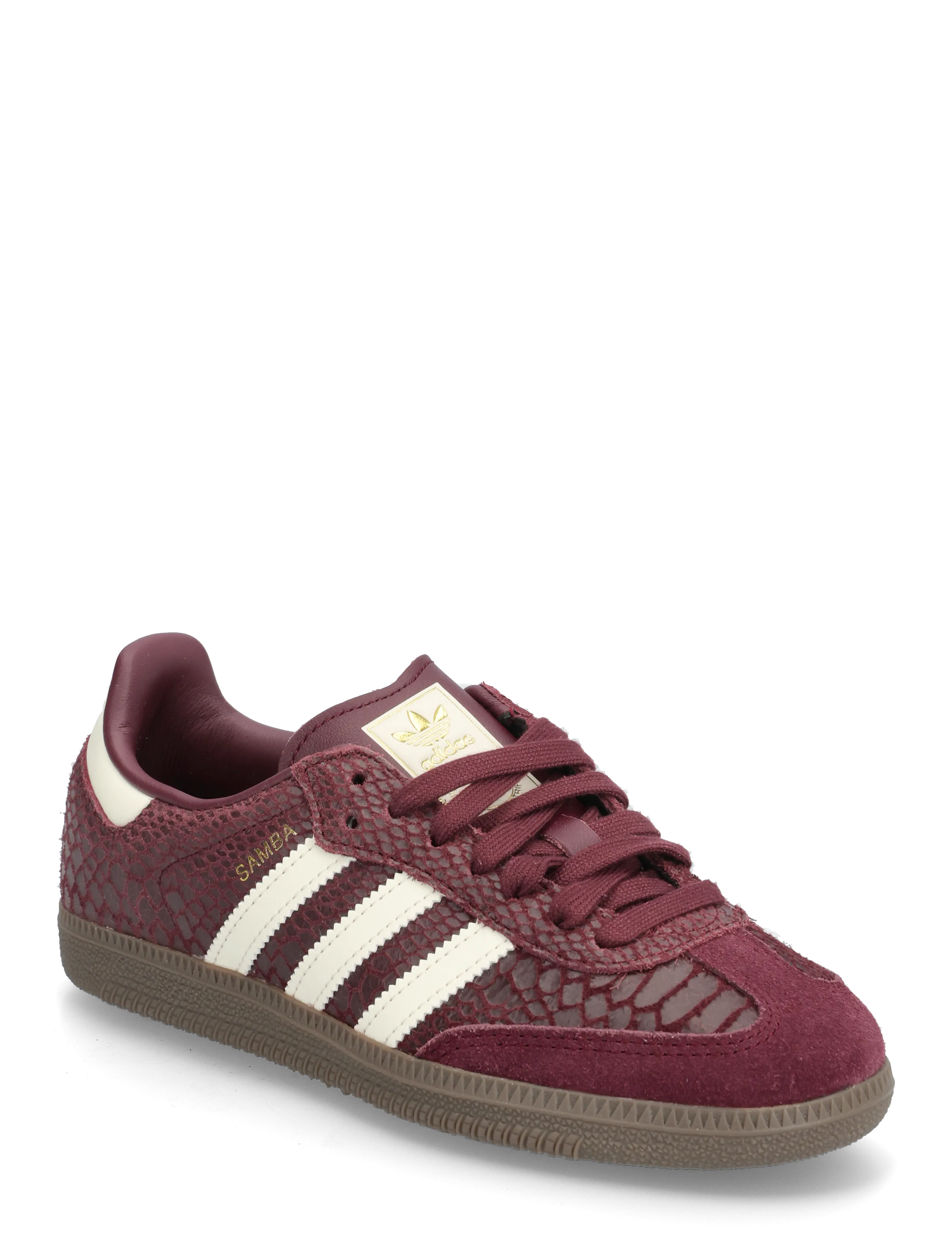 adidas Originals SAMBA OG W - Sport shoes - MAROON/CREWHT/GOLDMT / burgundy