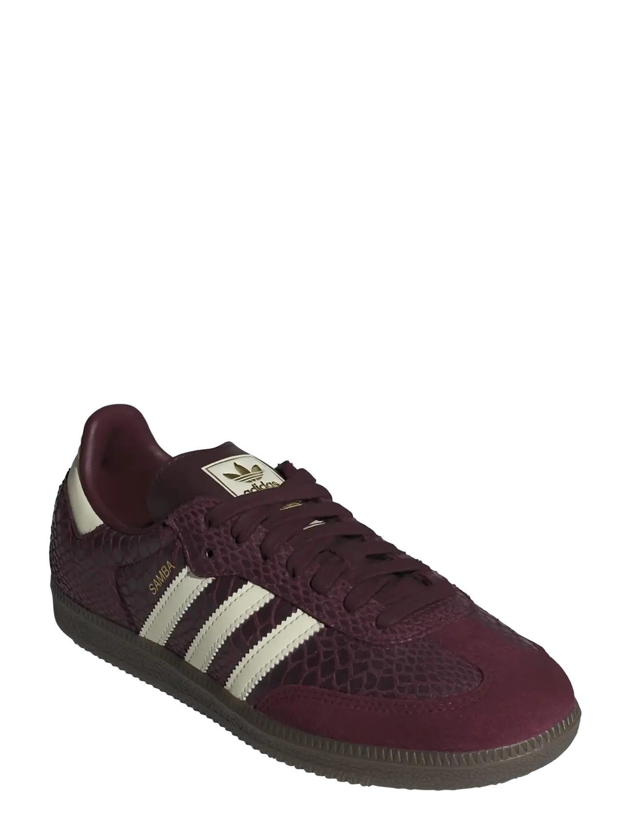 adidas Originals SAMBA OG W - Vabaajajalatsid - MAROON/CREWHT/GOLDMT / burgundy