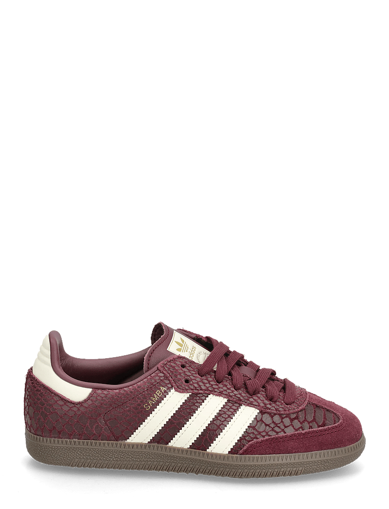 adidas Originals - SAMBA OG W - niedrige sneakers - maroon/crewht/goldmt - 1