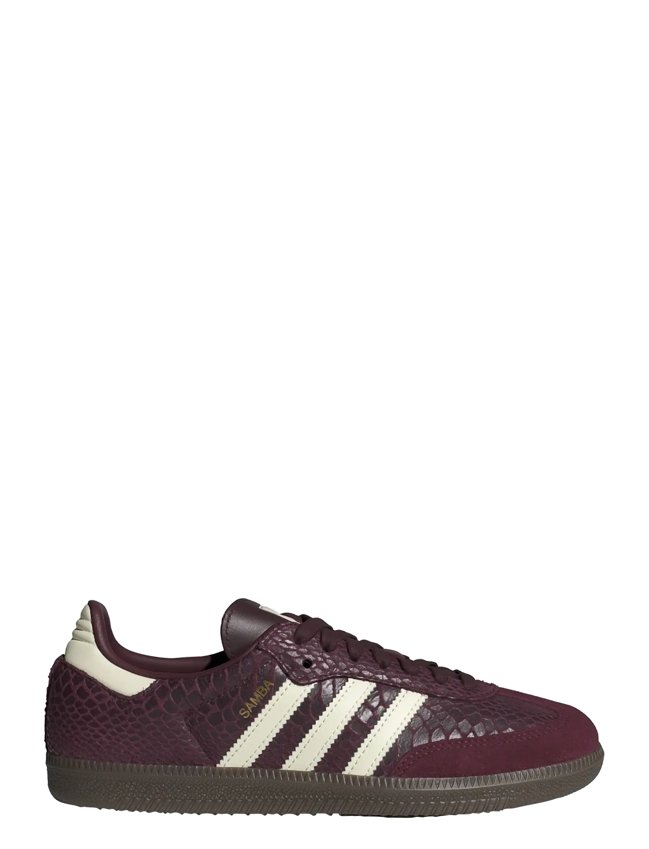 adidas Originals - SAMBA OG W - niedrige sneakers - maroon/crewht/goldmt - 1