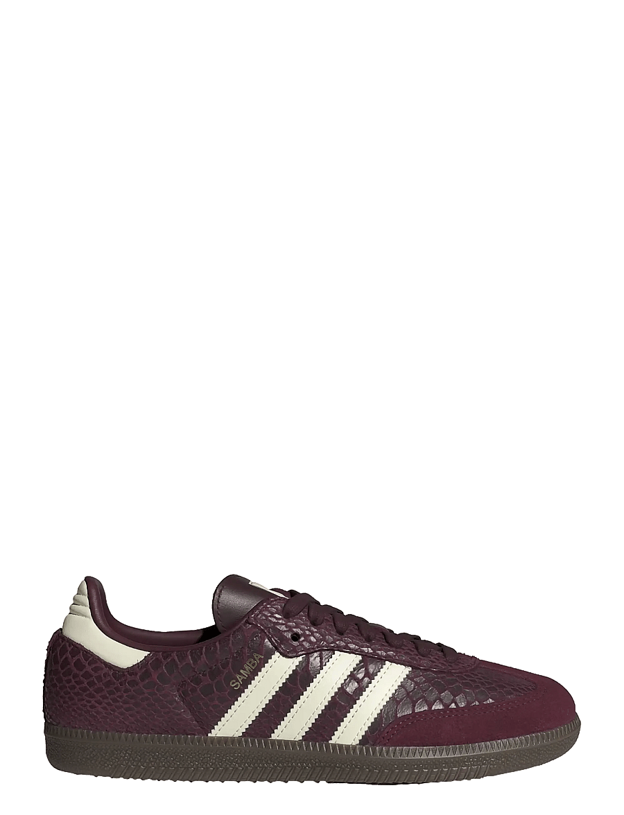 adidas Originals - SAMBA OG W - niedrige sneakers - maroon/crewht/goldmt - 1