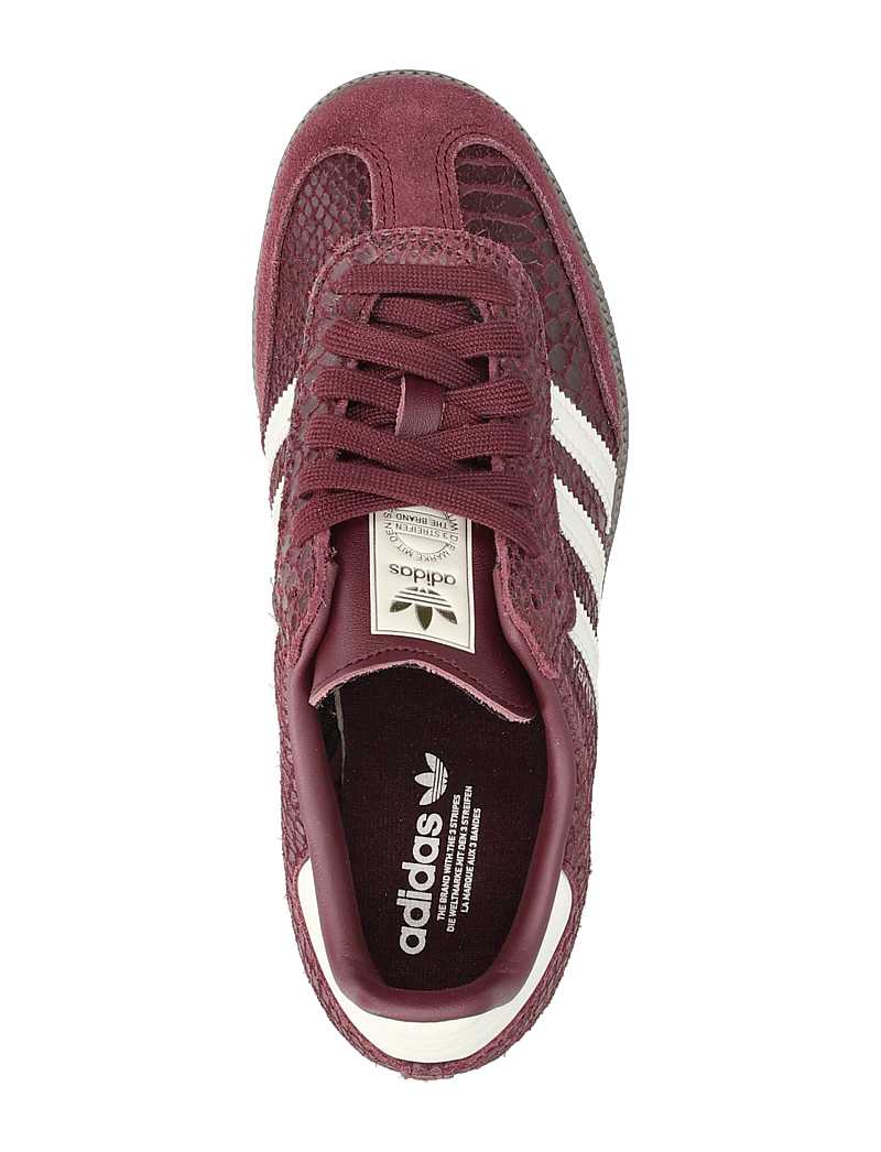 adidas Originals - SAMBA OG W - niedrige sneakers - maroon/crewht/goldmt - 3
