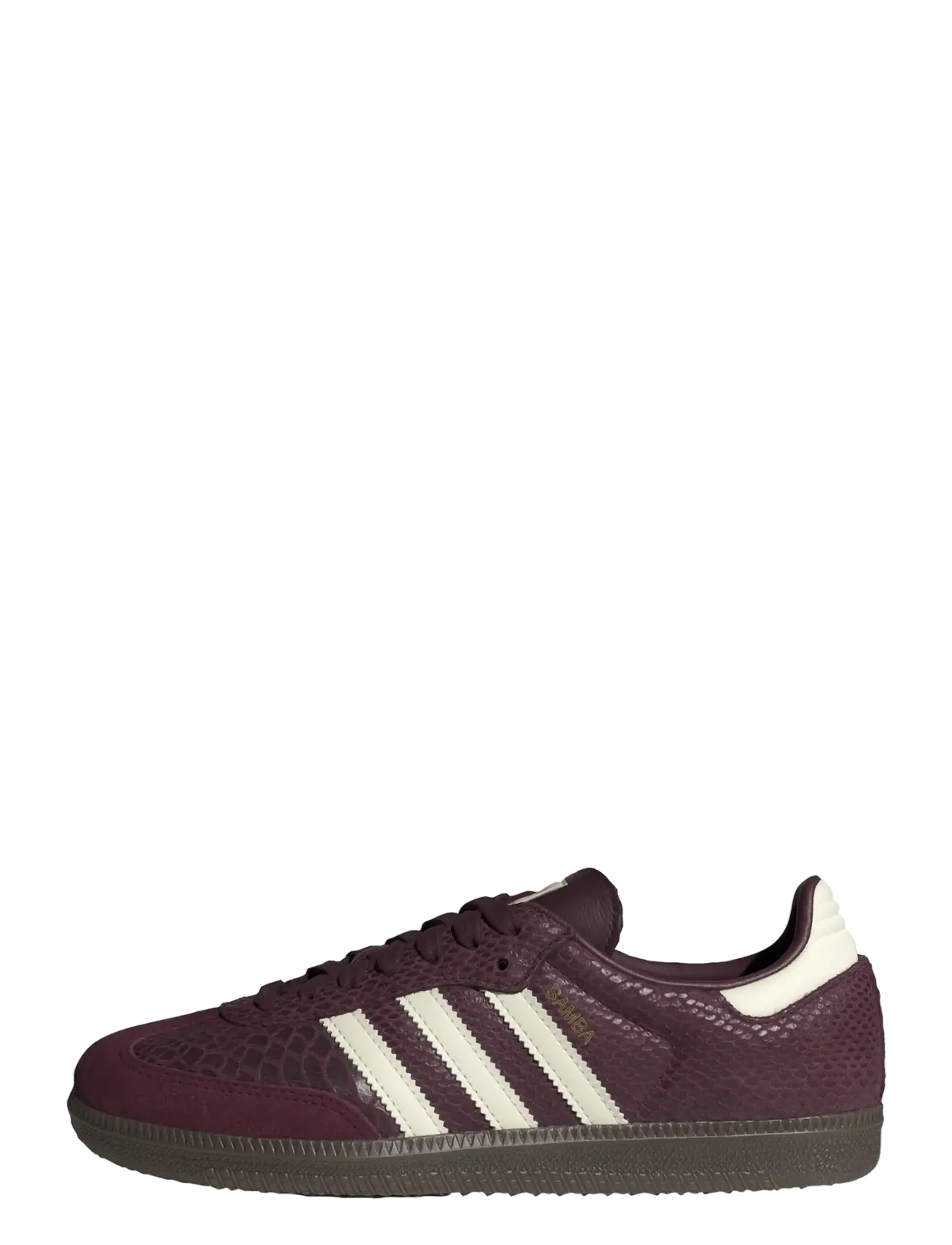 adidas Originals - SAMBA OG W - låga sneakers - maroon/crewht/goldmt - 4