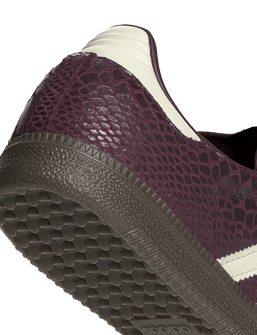 adidas Originals - SAMBA OG W - niedrige sneakers - maroon/crewht/goldmt - 4