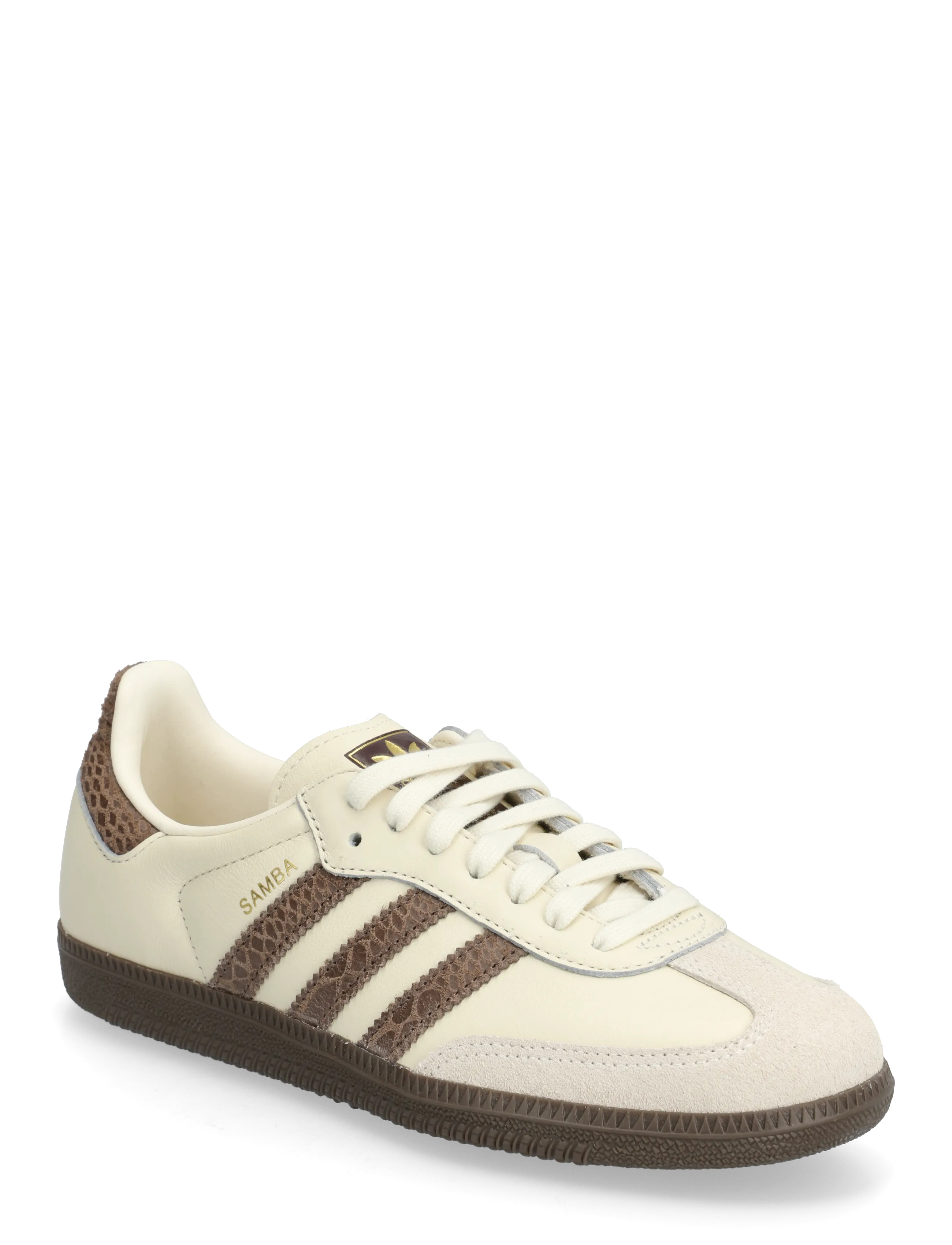adidas Originals SAMBA OG W - Niedrige Sneakers - CREWHT/EARSTR/MAROON / cream