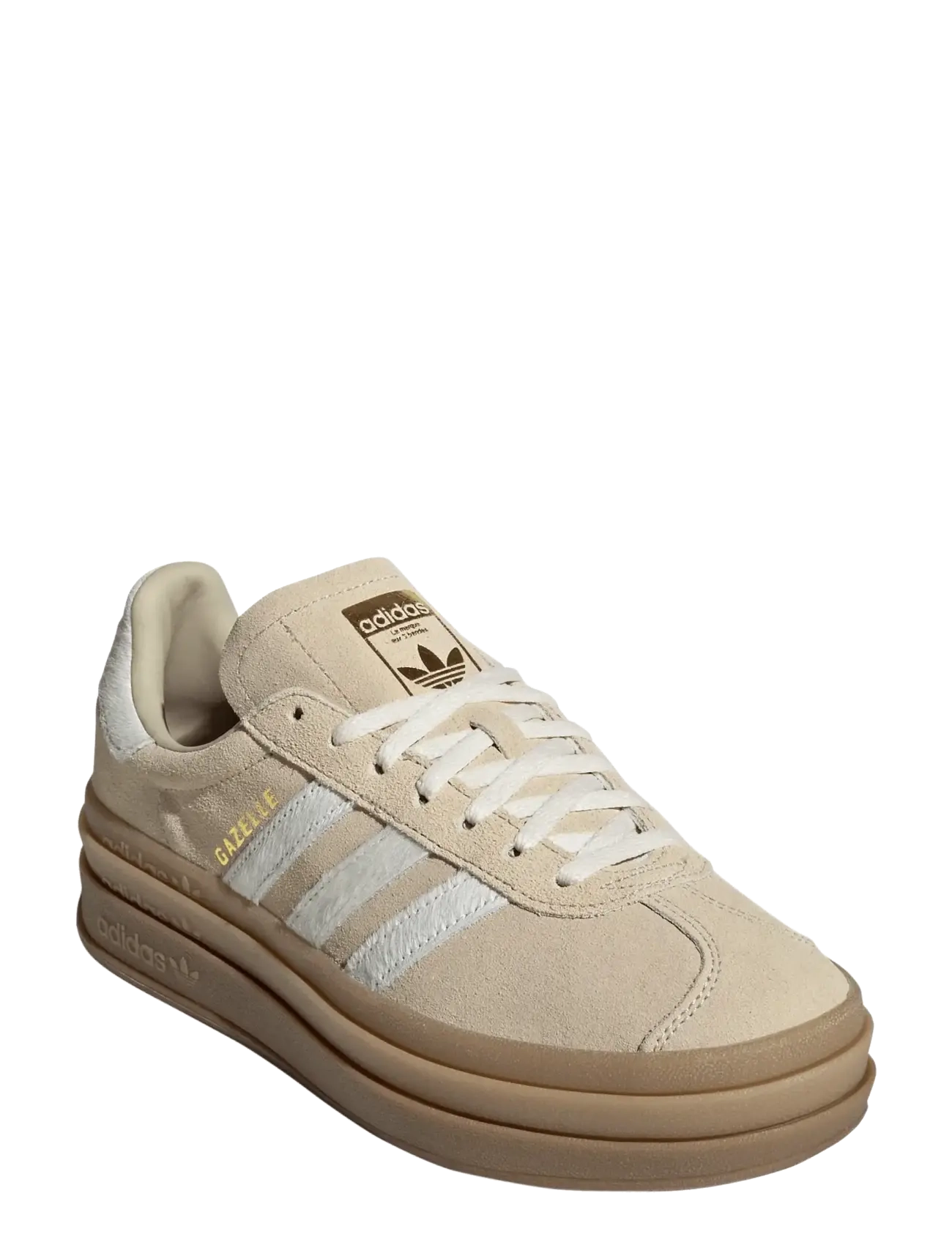 adidas Originals GAZELLE BOLD W - Sneakers - STOKHA/CREWHT/GOLDMT / beige