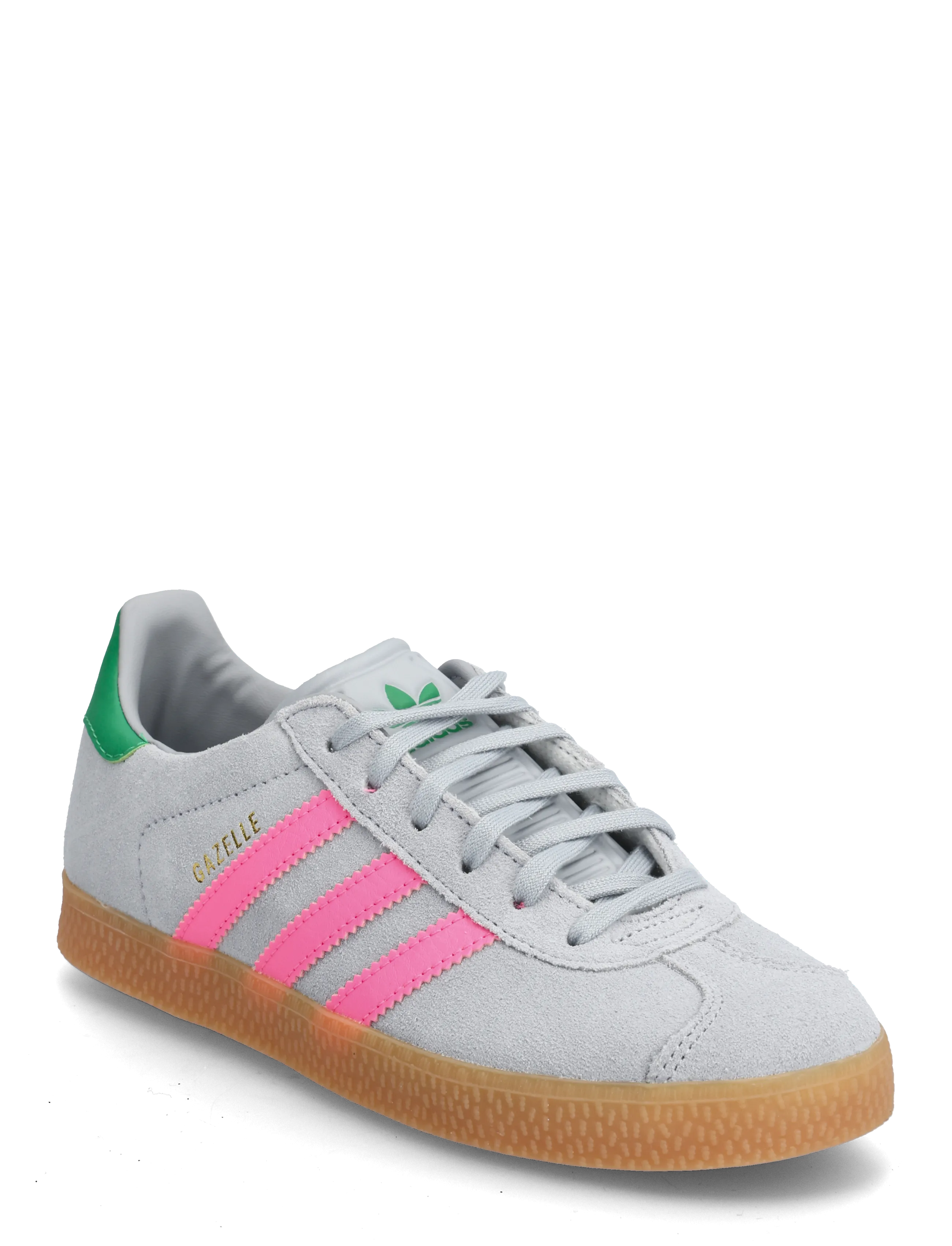 adidas Originals GAZELLE J - Sneakers - HALSIL/LUCPNK/GREEN / grey