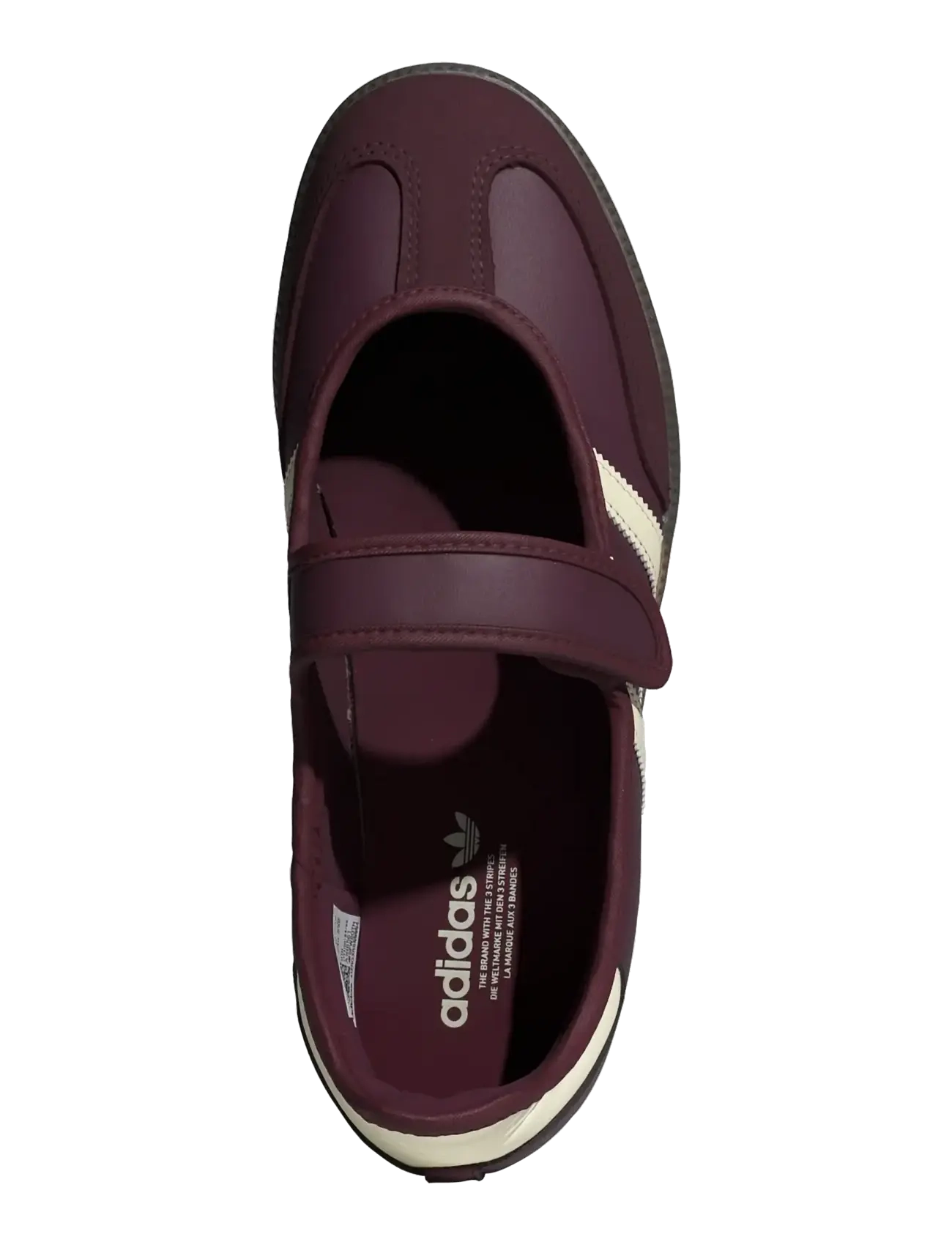adidas Originals - SAMBA JANE W - lave sneakers - maroon/crewht/goldmt - 4