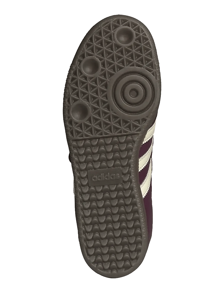 adidas Originals - SAMBA JANE W - niedrige sneakers - maroon/crewht/goldmt - 5
