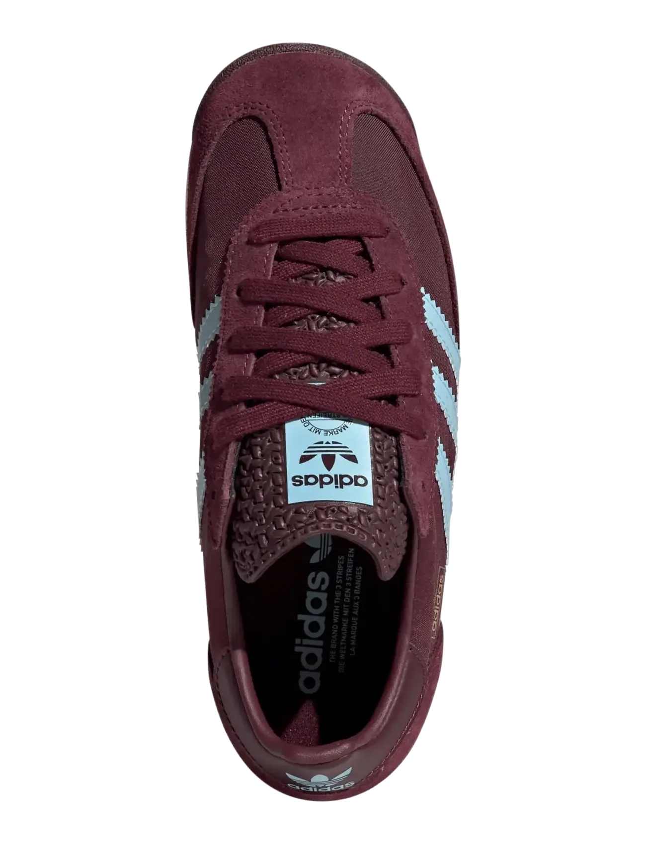 adidas Originals - SL 72 RS J - lave sneakers - maroon/iceblu/gum5 - 4