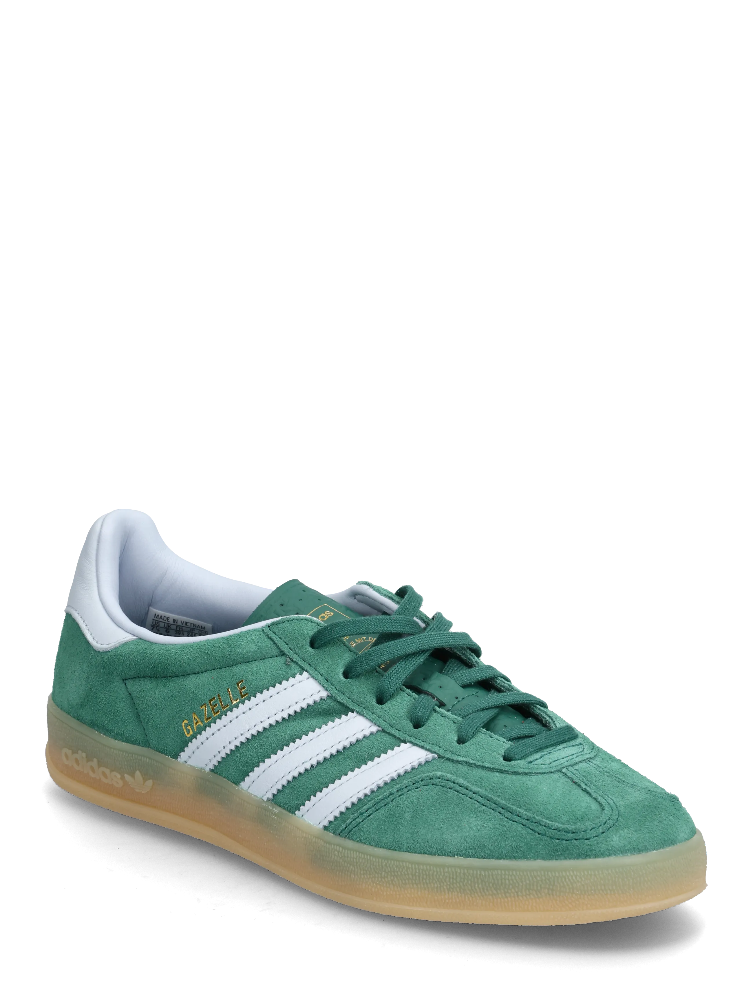 adidas Originals GAZELLE INDOOR W - Sneakers - CGREEN/CRSK/GUM4 / green