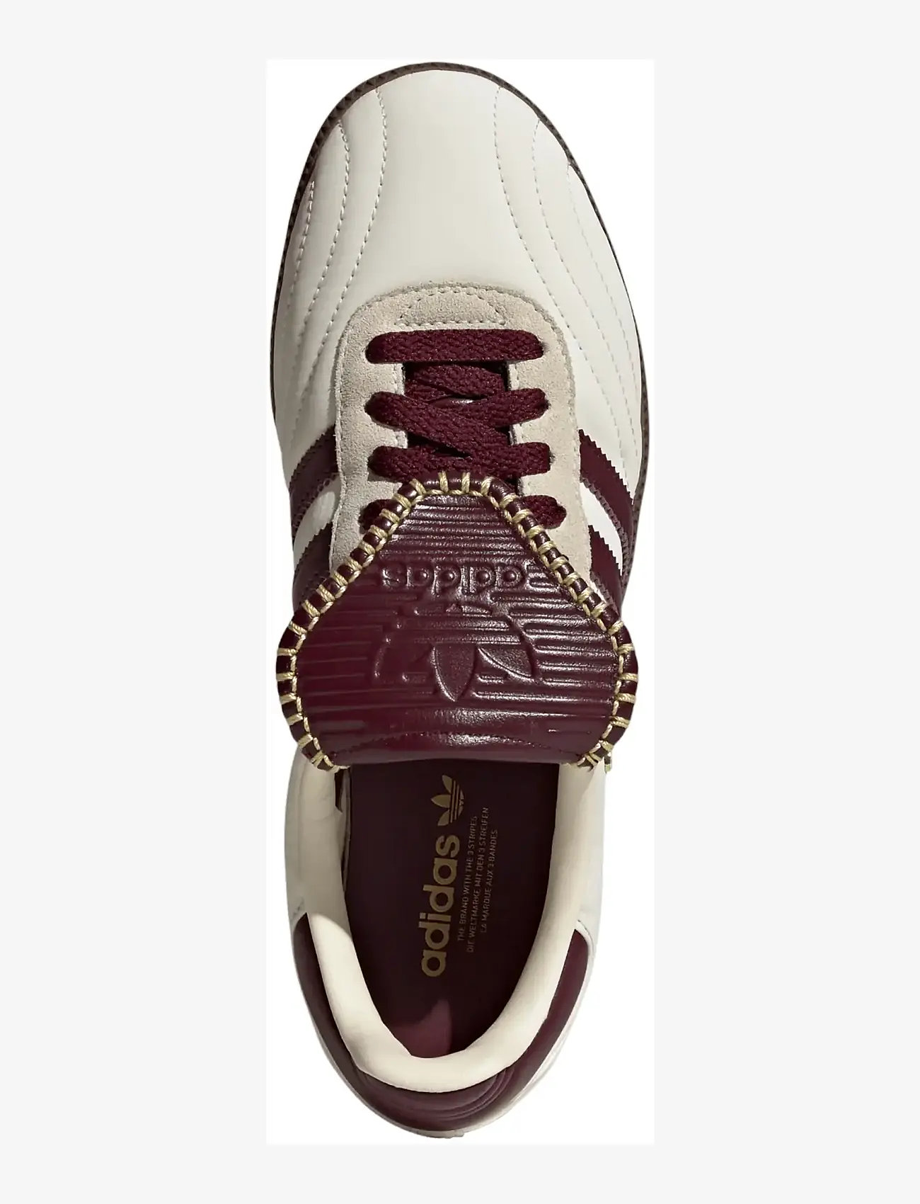 adidas Originals - SAMBA LT W - lave sneakers - crewht/maroon/goldmt - 4