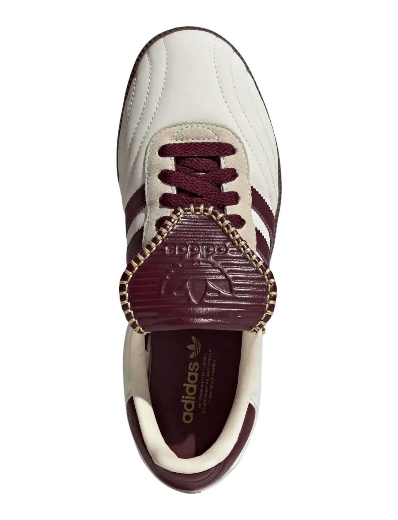 adidas Originals - SAMBA LT W - lágir strigaskór - crewht/maroon/goldmt - 4