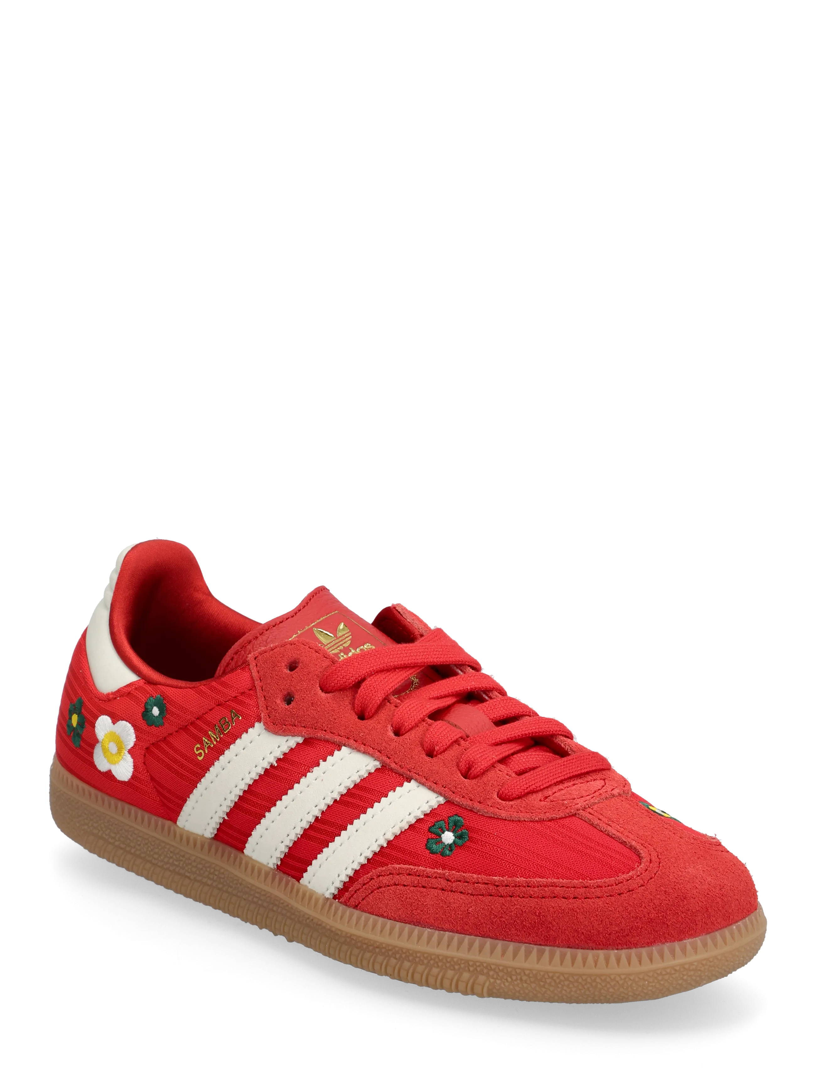 adidas Originals SAMBA OG W - Schuhe - BGREEN/OWHITE/GUM4 / red