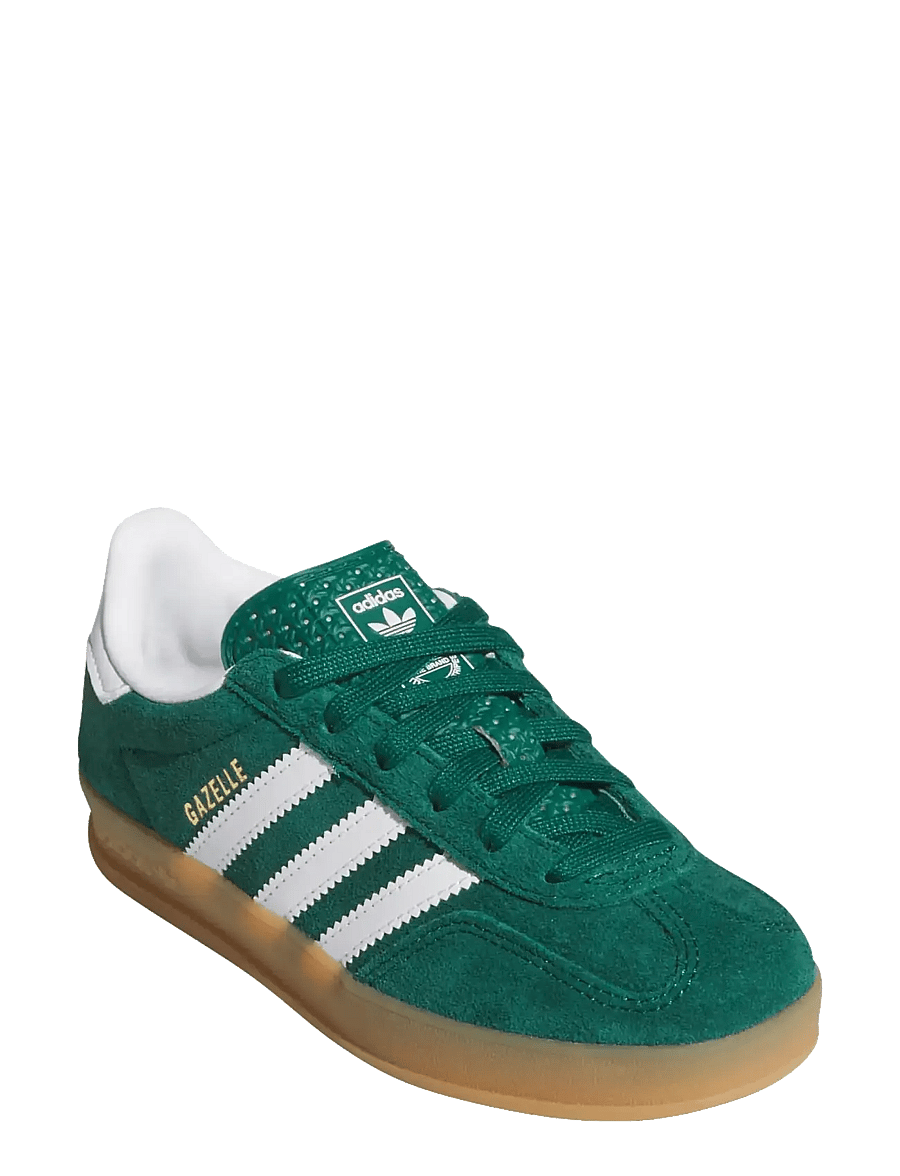 adidas Originals - GAZELLE INDOOR C - tennised - cgreen/ftwwht/gum2 - 0