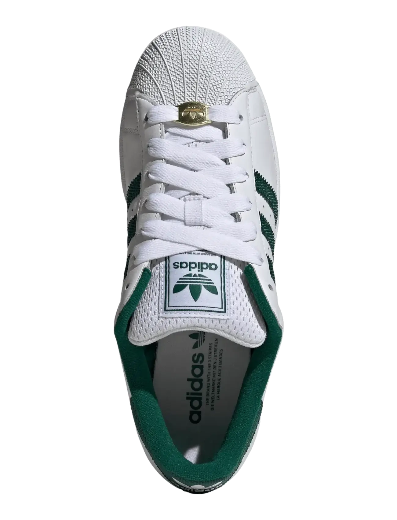 adidas Originals - SUPERSTAR II - lave sneakers - ftwwht/cgreen/goldmt - 3
