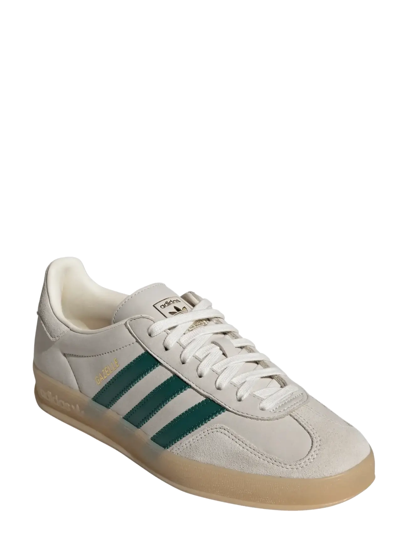 adidas Originals GAZELLE INDOOR - Skor - CREWHT/CGREEN/GUM3 / white