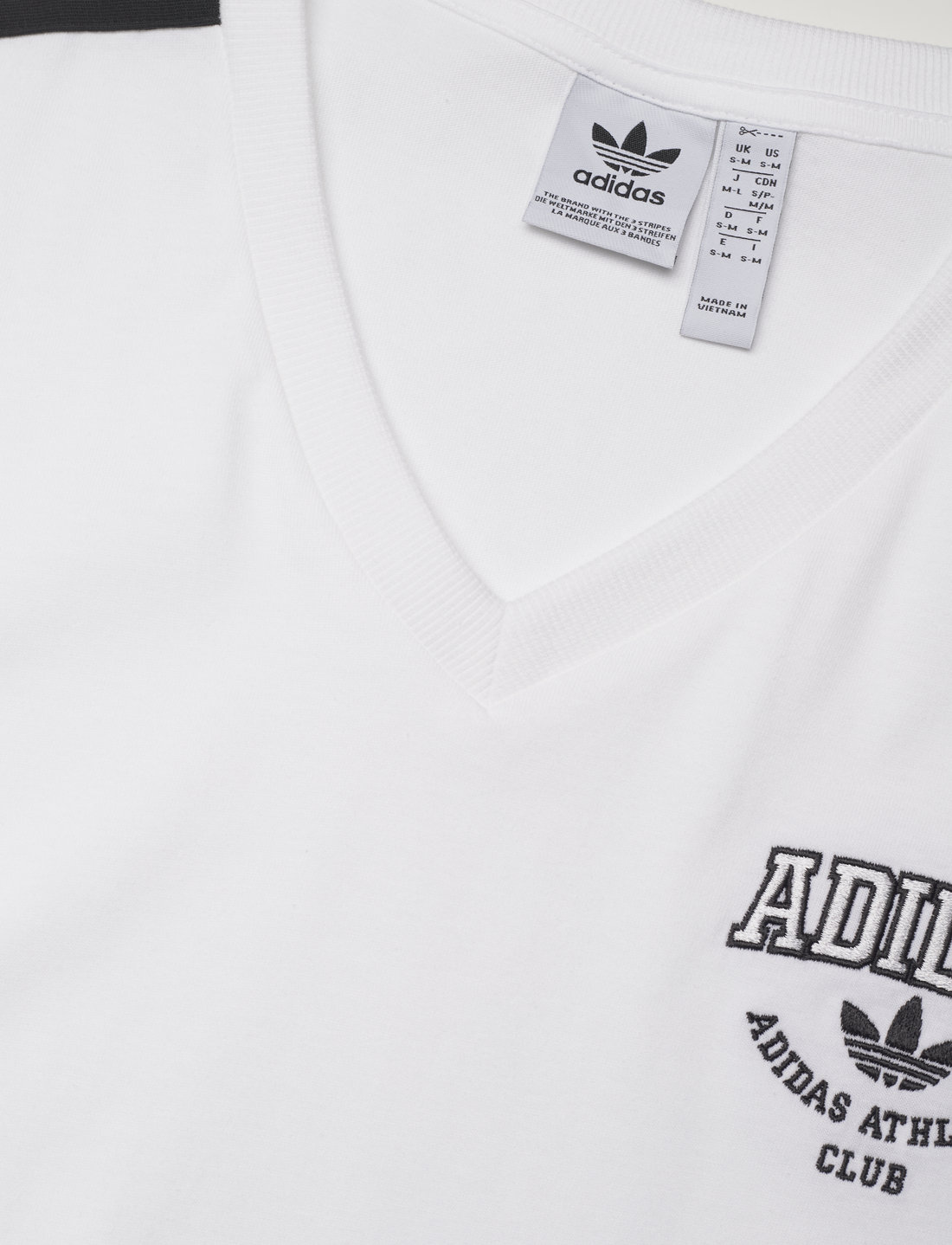 Adidas originals top v-neck tee t-shirt