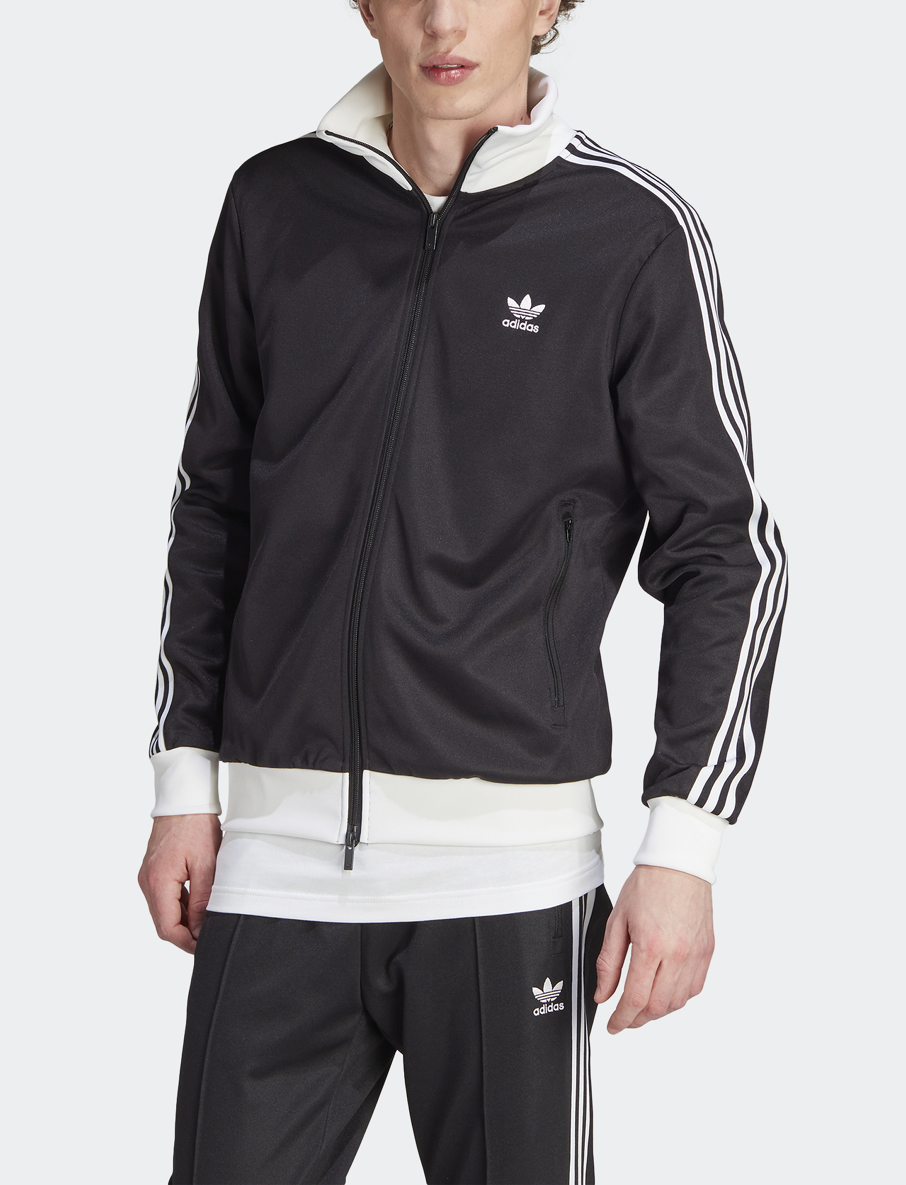 adidas Originals CLASSIC TT - Sweatshirts - BLACK/WHITE / grey