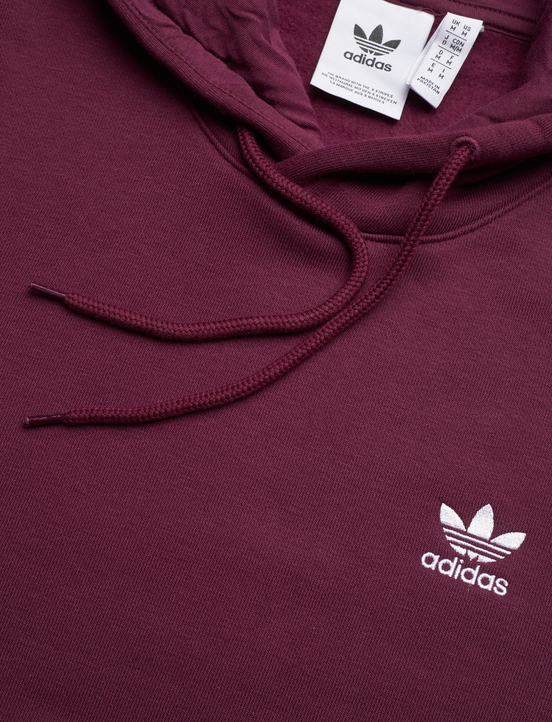 Adidas originals top hoodie maroon