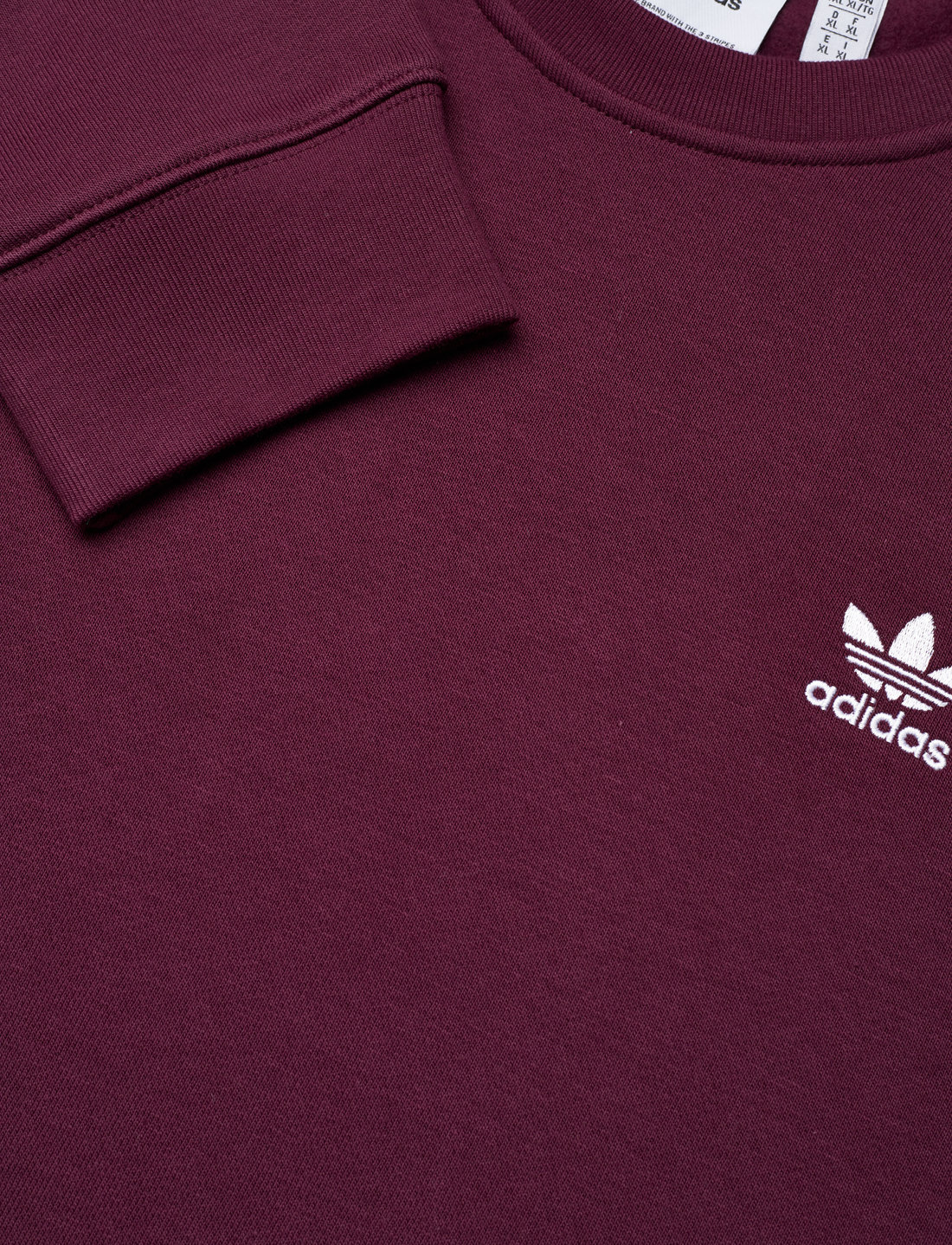 Adidas originals trefoil crew 2025 neck sweatshirt in maroon