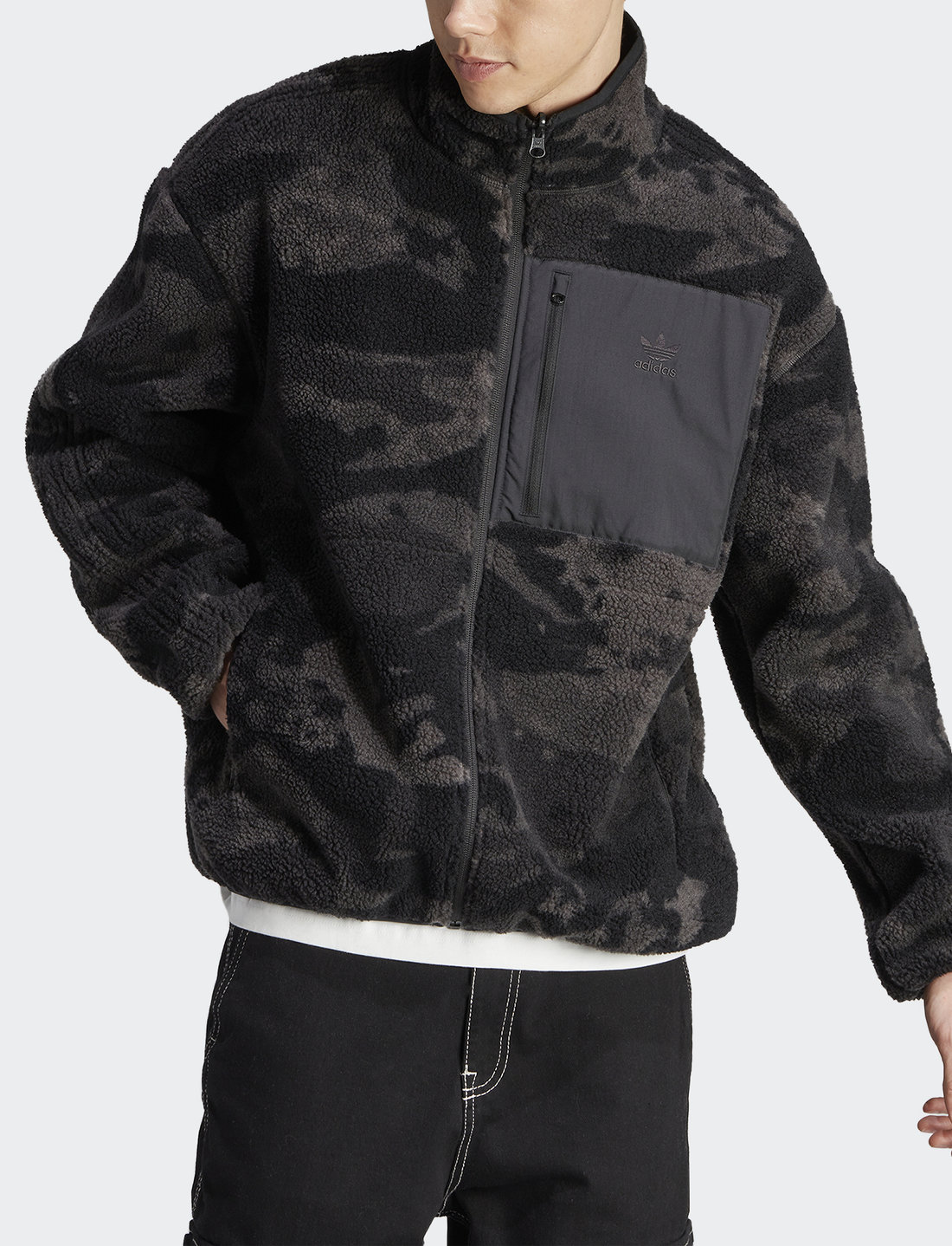 adidas Originals Camo Fleece Jkt Mid layer jackets Boozt