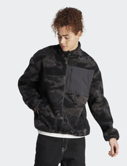 adidas Originals - CAMO FLEECE JKT - mid layer jackets - black - 2