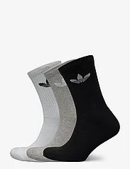 adidas Originals - TREFOIL CREW SOCK CUSHION 3 PAIR PACK - alhaisimmat hinnat - white/mgreyh/black - 0