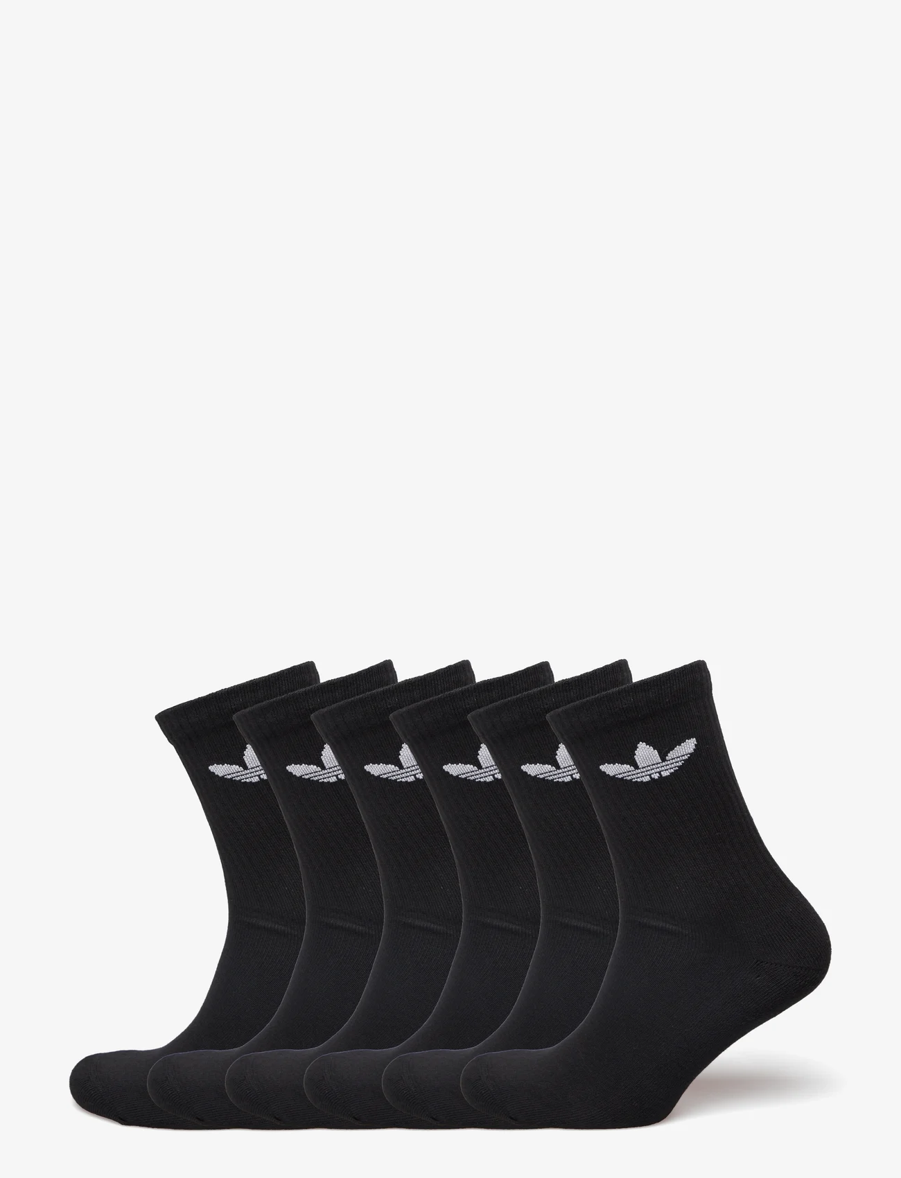 adidas Originals - TREFOIL CREW SOCK CUSHION 6 PAIR PACK - vanlige sokker - black - 0