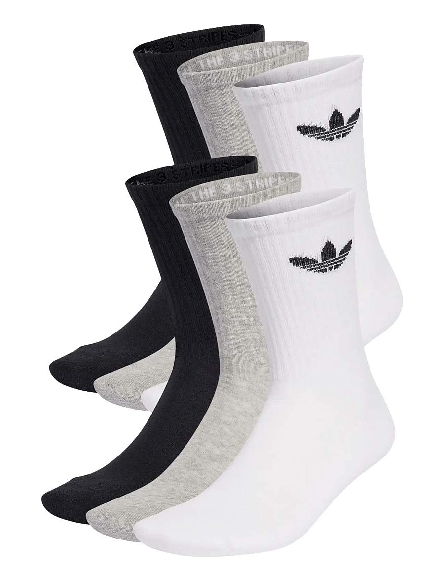 adidas Originals - TR CREW S 6P - strümpfe - black/white/mgreyh - 0