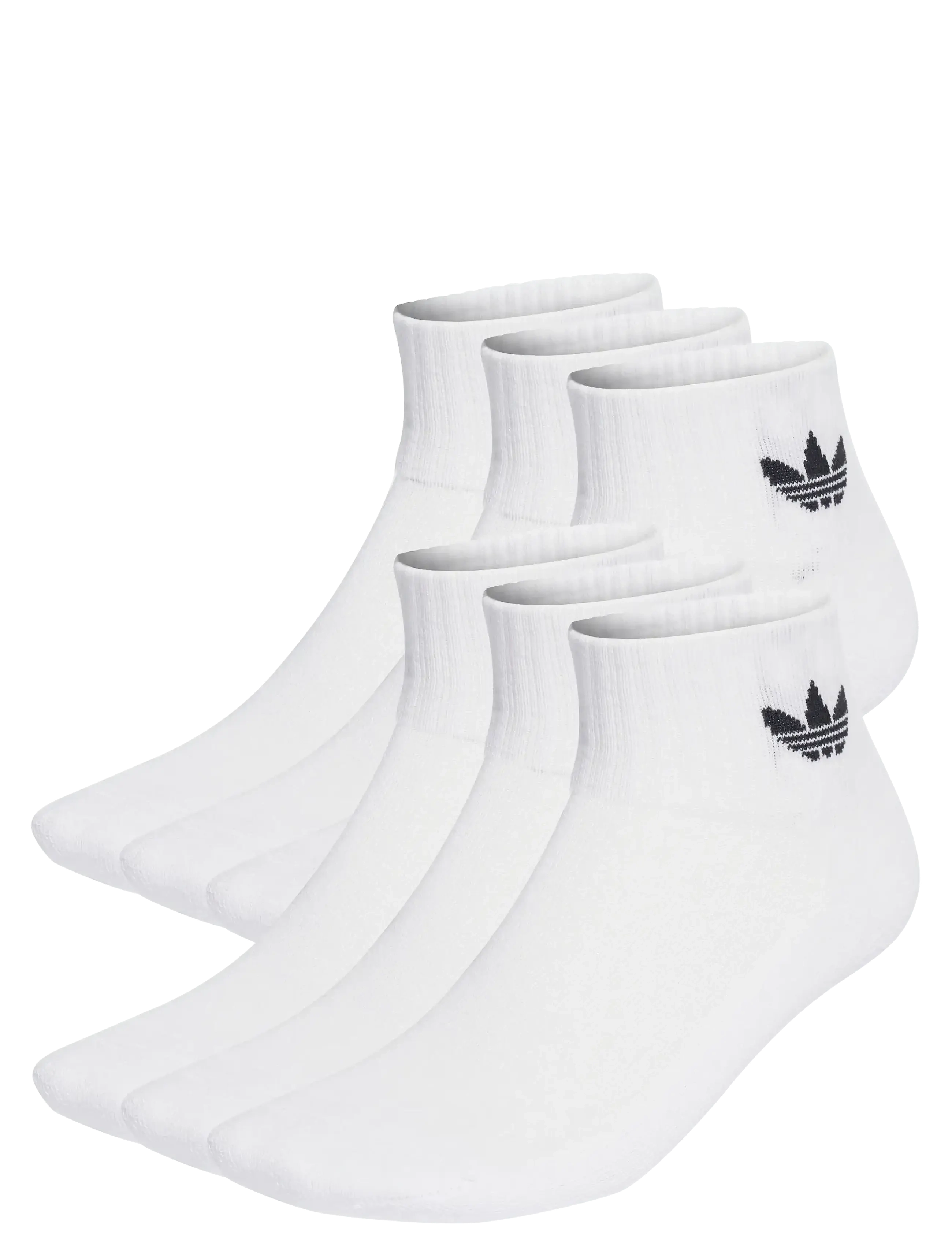 adidas Originals 1/4 Socks 6P, 46-48, White, Sport Clothing > Sport Socks, Dame