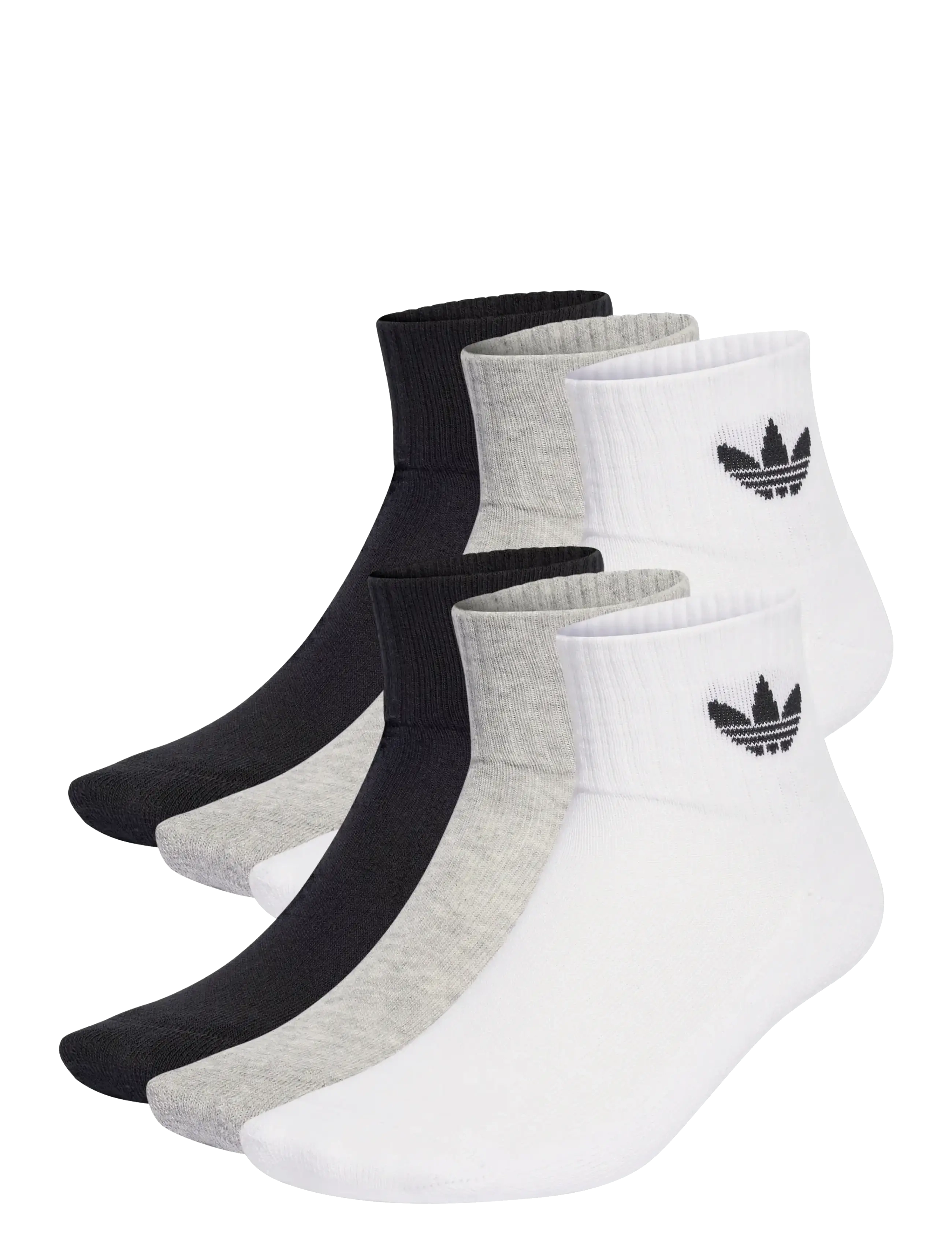 adidas Originals 1/4 Socks 6P, Mænd, Ankel Sokker 6-Pak, Hvid, Str: 37-39