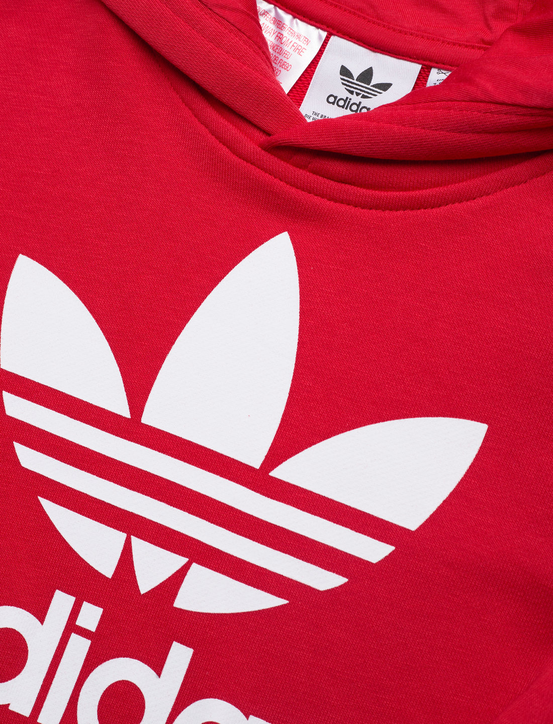 Adidas originals sales trefoil hoodie red