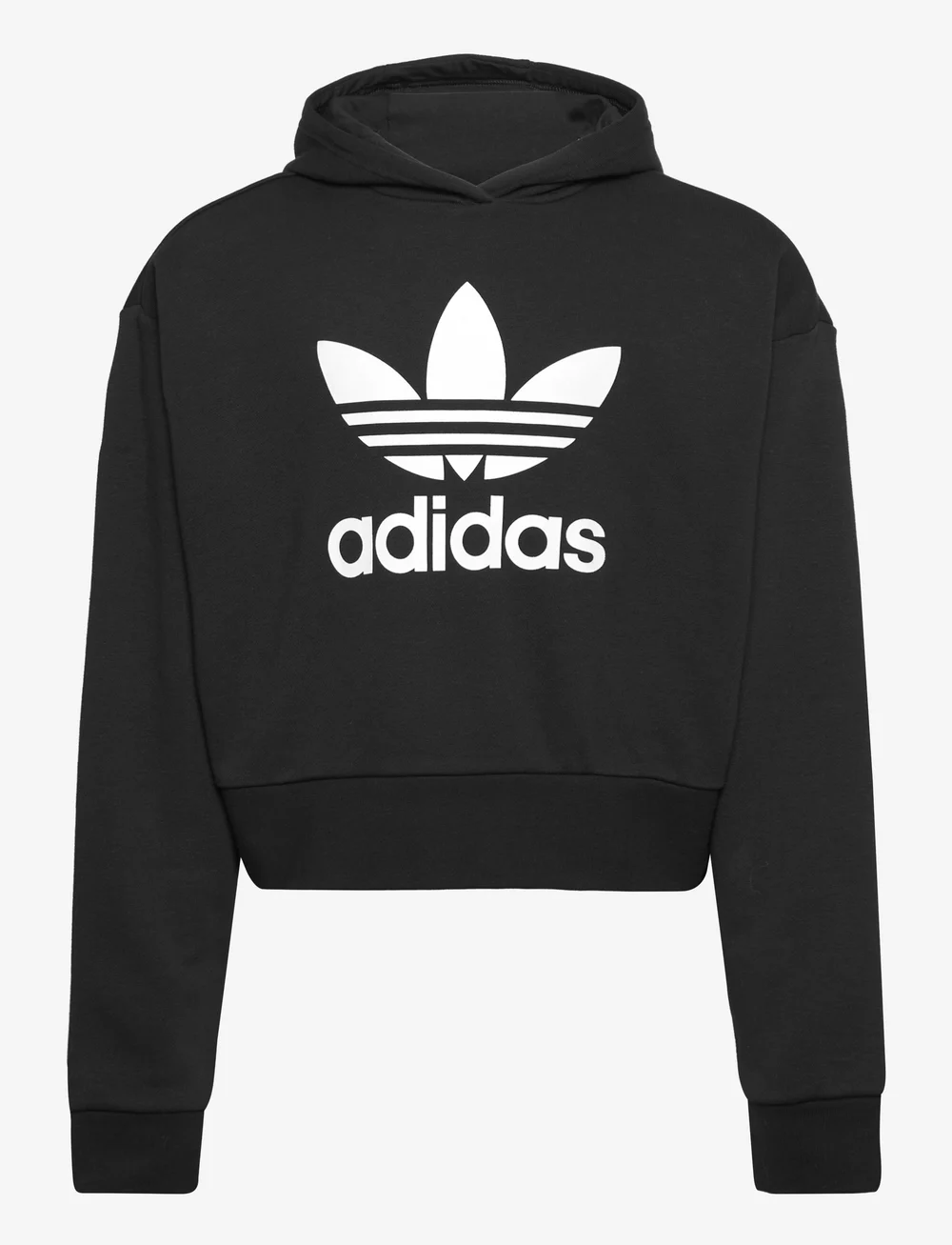 Adidas trefoil top crop hoodie