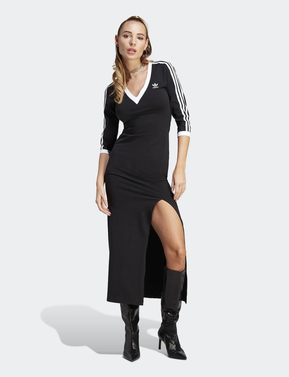 adidas Originals - MAXI DRESS V - kjoler & nederdele - black - 4