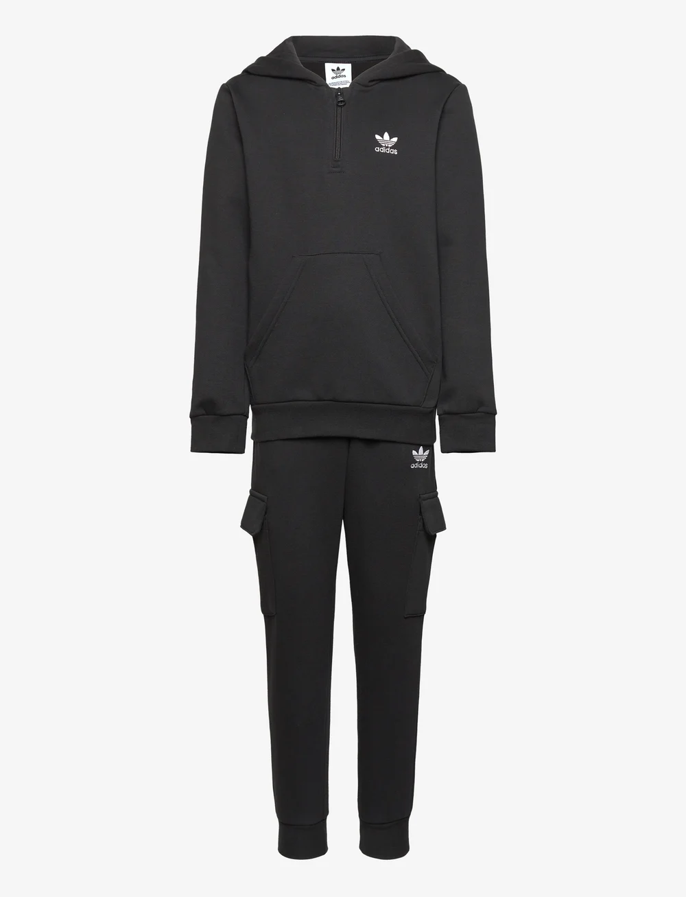 adidas Originals Half zip Hoodie Cargo Pants Set sportkleding