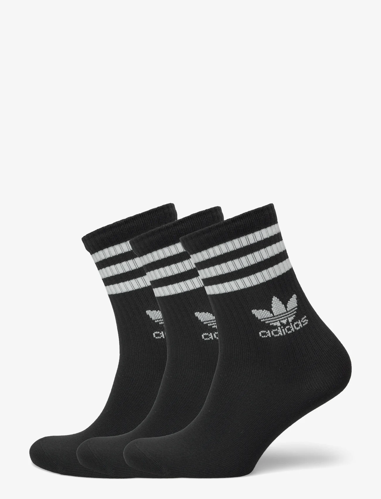 adidas Originals - 3 STRIPES CREW SOCK 3 PAIR PACK - regular socks - black - 0