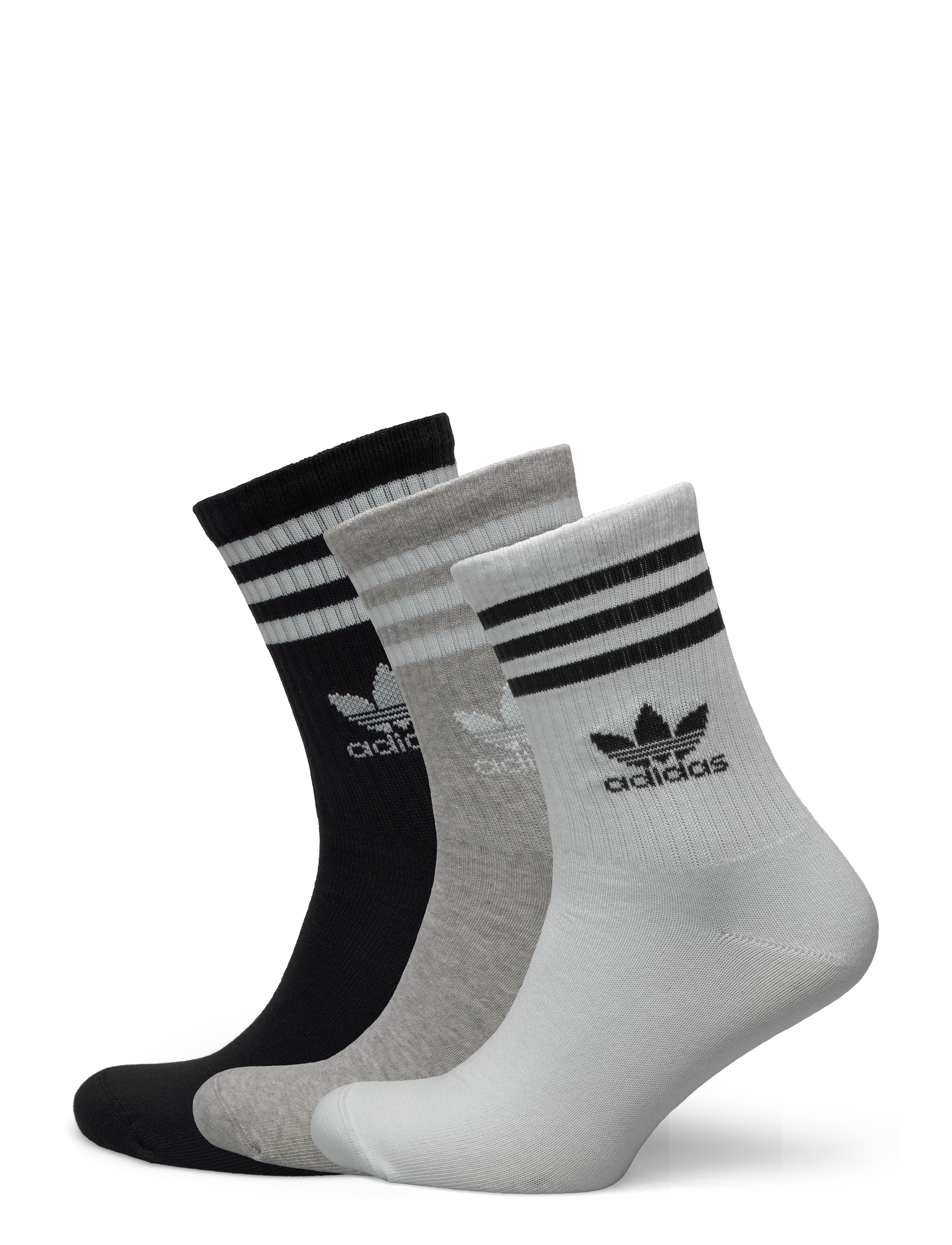 adidas Originals - CREW SOCK 3STR - strümpfe - white/mgreyh/black - 0